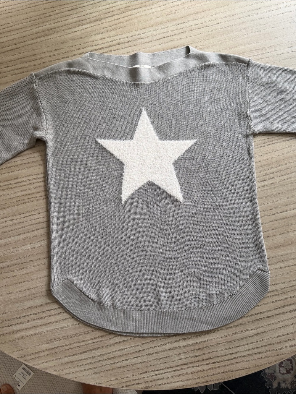 Astrologie Women's Grey Crewneck Sweater with White Star Super soft Never worn